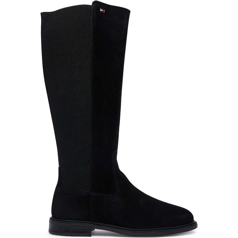 Stiefel Tommy Hilfiger Enamel Flag Suede High Chelsea FW0FW09574 Schwarz