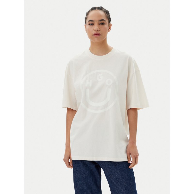 HUGO T-Shirt 50511471 Beige Oversize