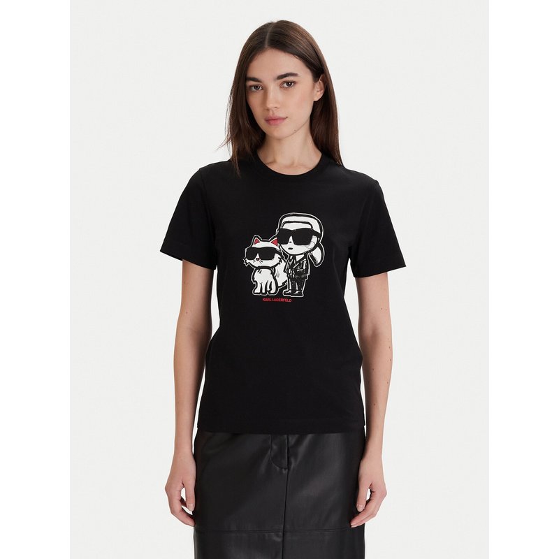 KARL LAGERFELD T-Shirt A1W17129 Schwarz Regular Fit