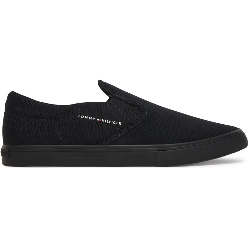 Sneakers aus Stoff Tommy Hilfiger Vulc Core Slip On FM0FM05689 Schwarz