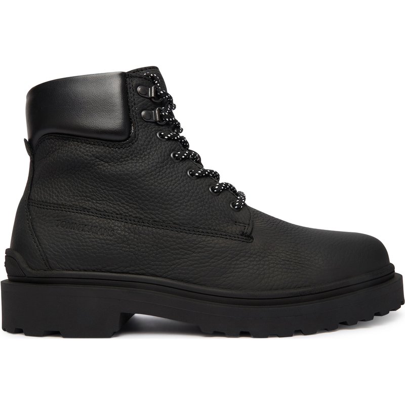 Schnürschuhe Tommy Jeans Tjm Lace Up Boot Leather EM0EM01629 Schwarz