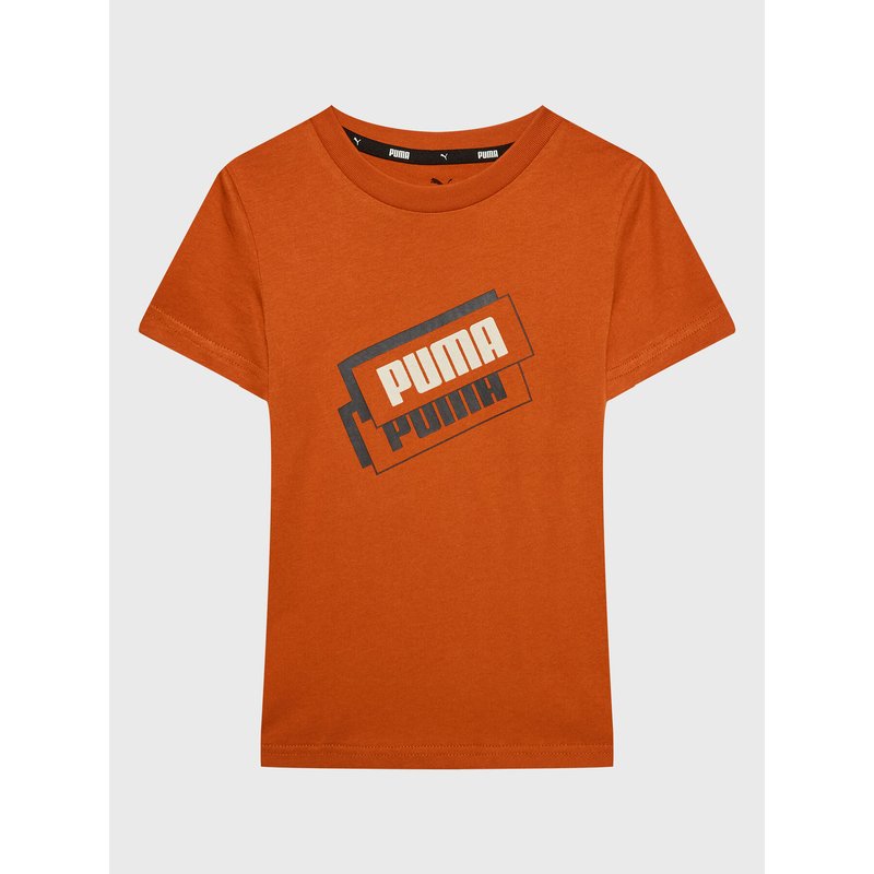 Puma T-Shirt Alpha Holiday 670109 Orange Regular Fit