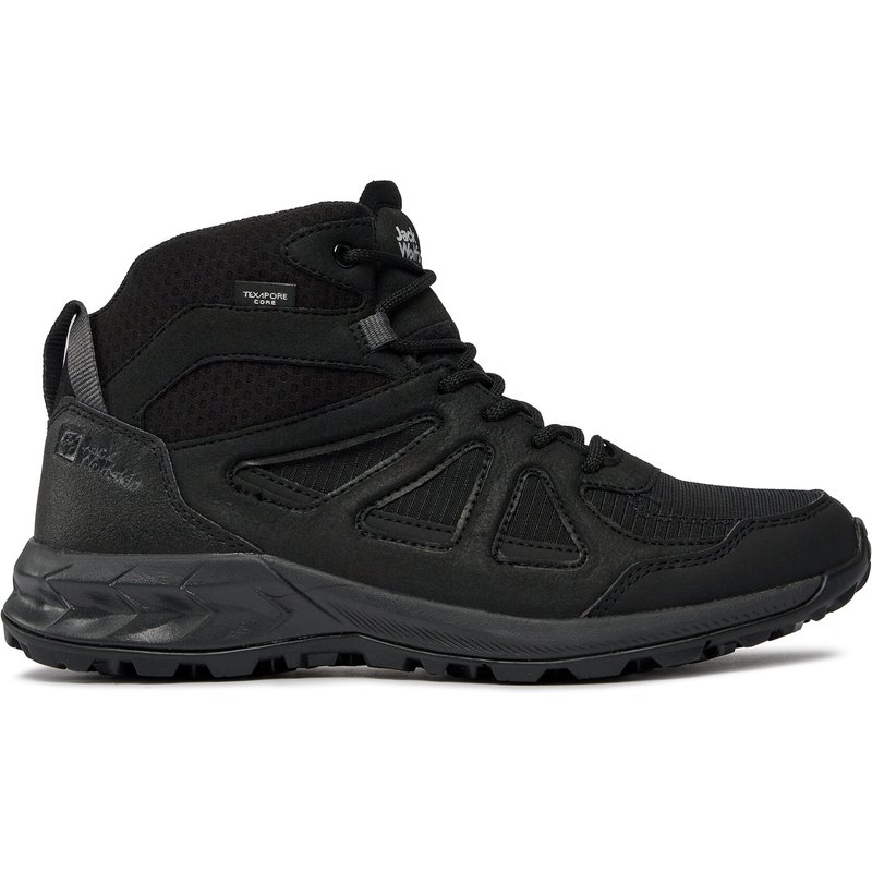 Trekkingschuhe Jack Wolfskin Woodland 2 Texapore Mid M 4051261 Schwarz