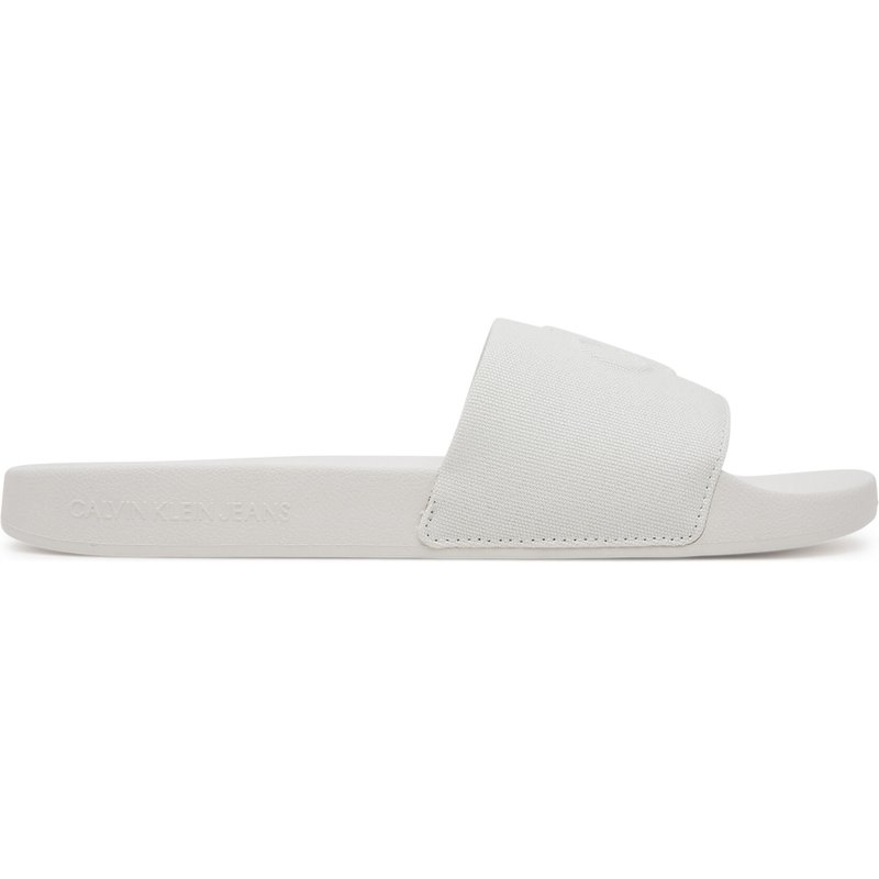 Pantoletten Calvin Klein Jeans Slide Hf Mono Cv YM0YM01282 Weiß