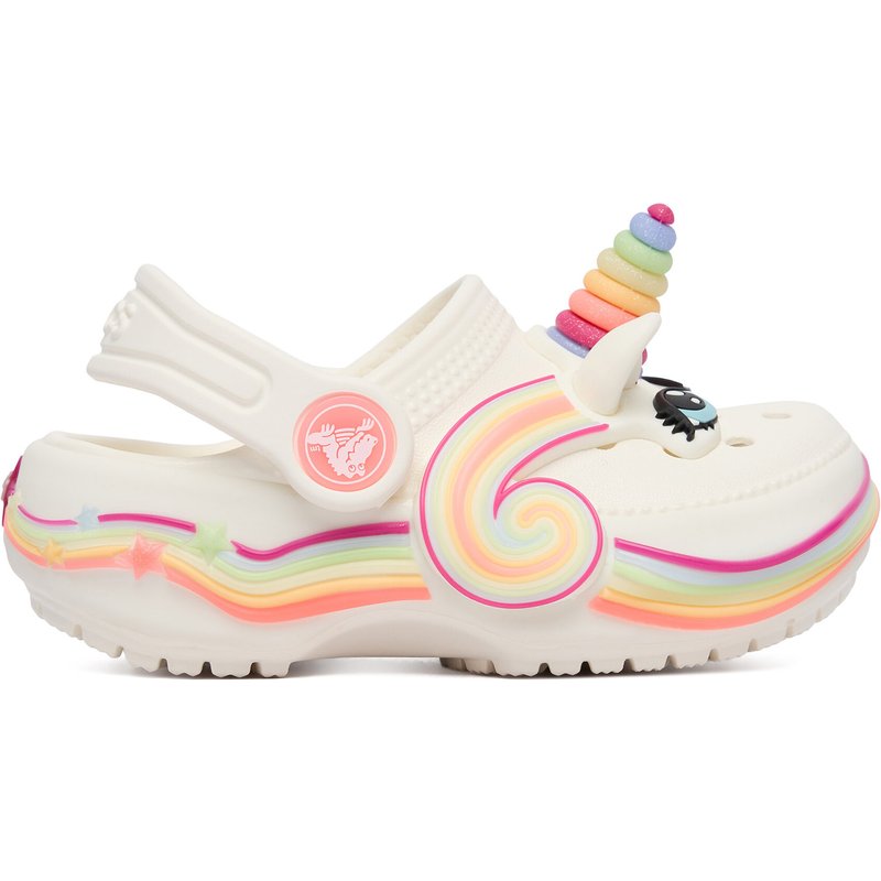 Pantoletten Crocs Toddler Crocs Iam Unicorn Lights Classic Clog 212508 Weiß