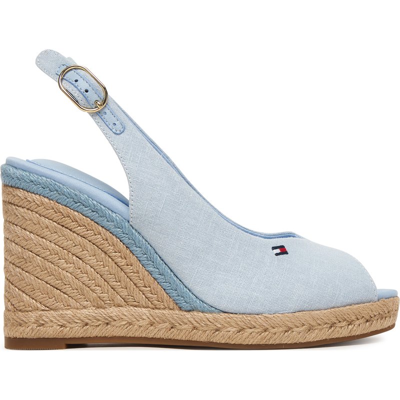 Espadrilles Tommy Hilfiger Flag High Wedge Espad Slingback FW0FW09343 Himmelblau