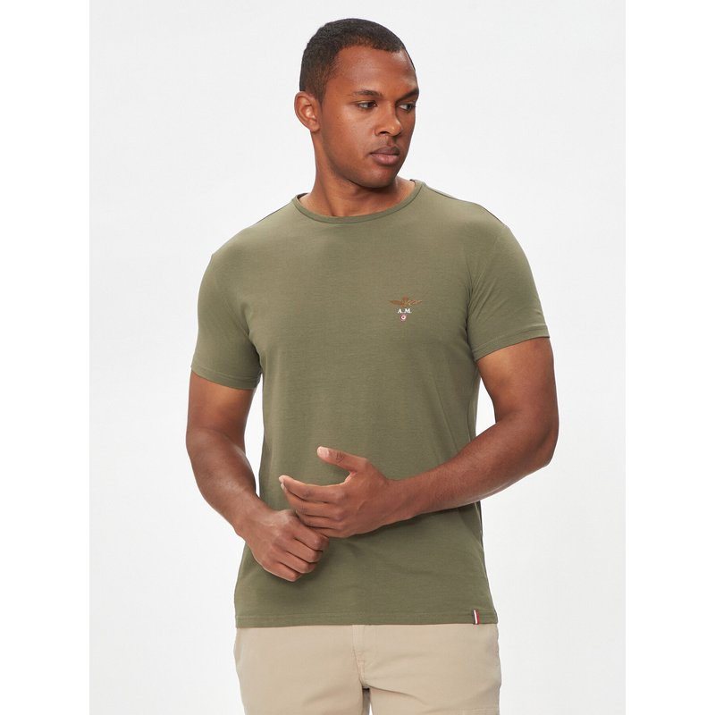 Aeronautica Militare T-Shirt AM1UTI001 Khakifarben Regular Fit