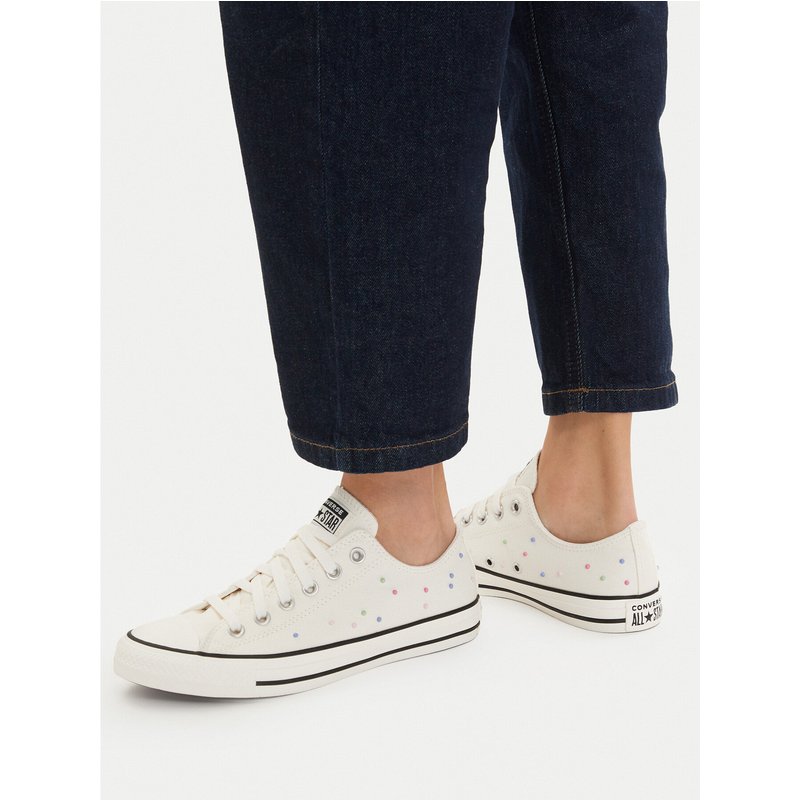 Sneakers aus Stoff Converse Chuck Taylor All Star Mini Studs A17872C Écru