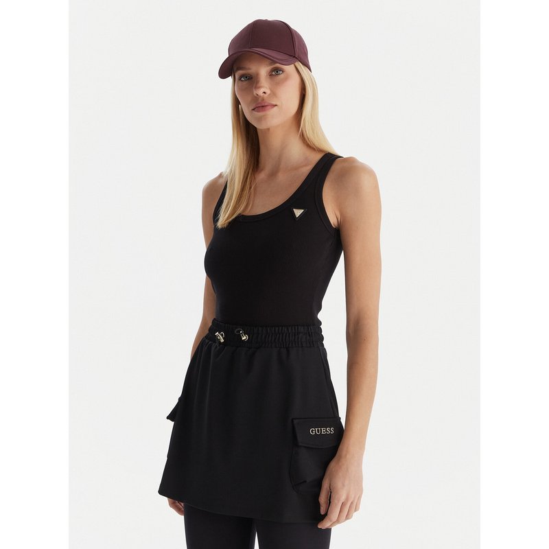 Guess Top Colette V4YP06 K8RT2 Schwarz Slim Fit