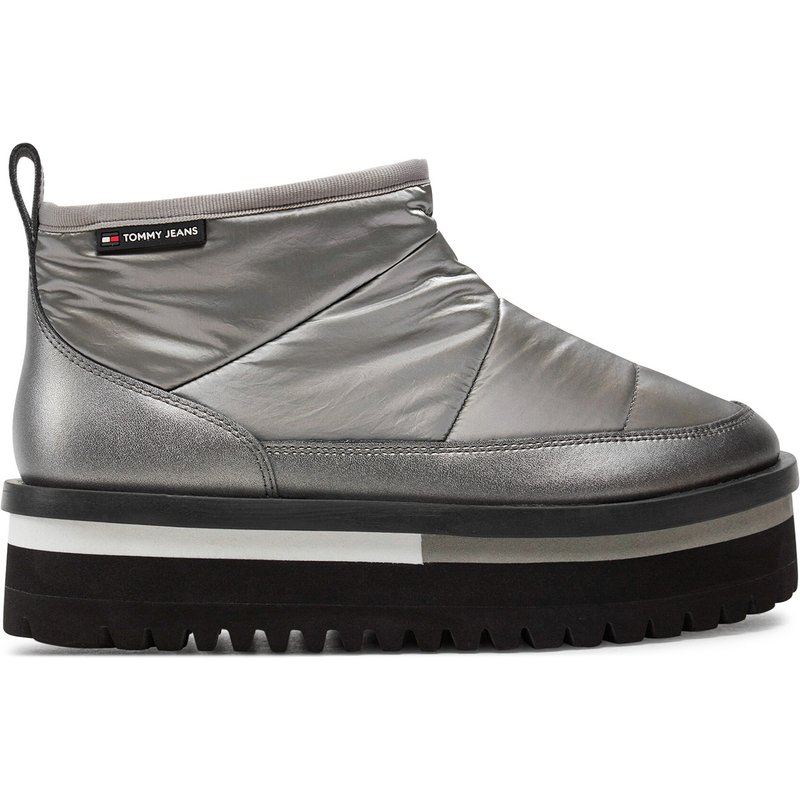 Schneeschuhe Tommy Jeans Tjw Nylon Flatform Boot Wl EN0EN02689 Silberfarben