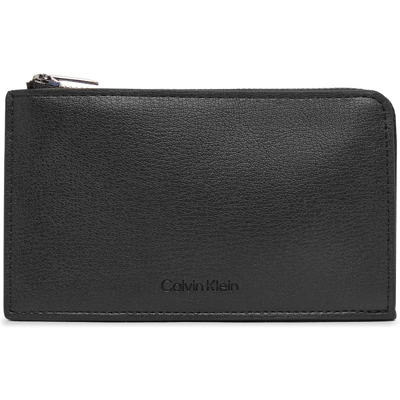 Schlüsseletui Calvin Klein Foil Logo L-Zip Cardcase LV04F1317G Schwarz