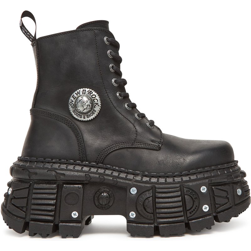 Schnürschuhe NEW ROCK M-OVERZTANK001-C1 Schwarz