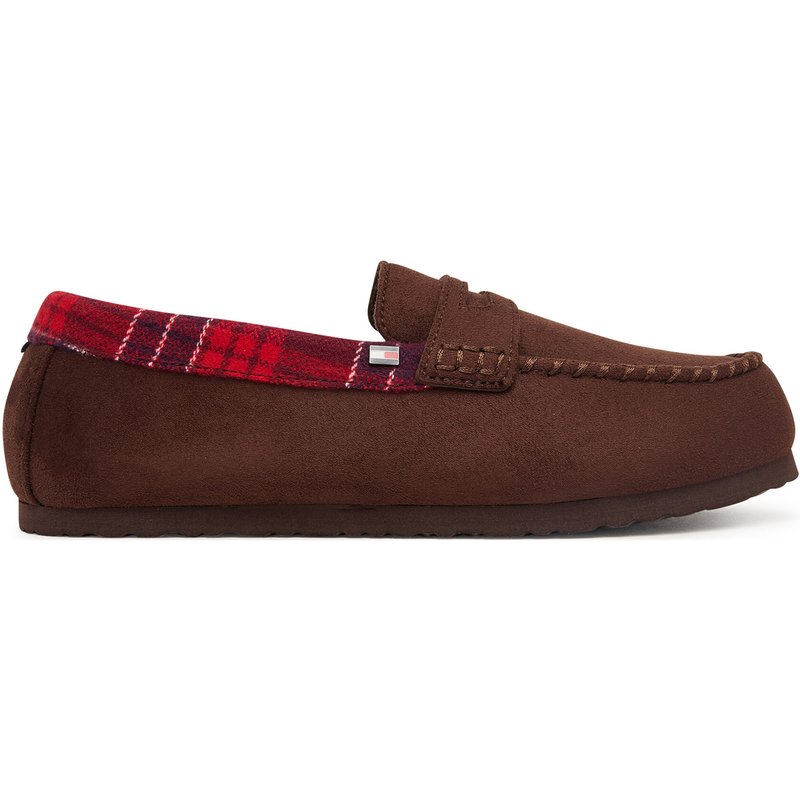 Hausschuhe Tommy Hilfiger Hilfiger Check Driver House Shoe FM0FM06013 Dunkelbraun