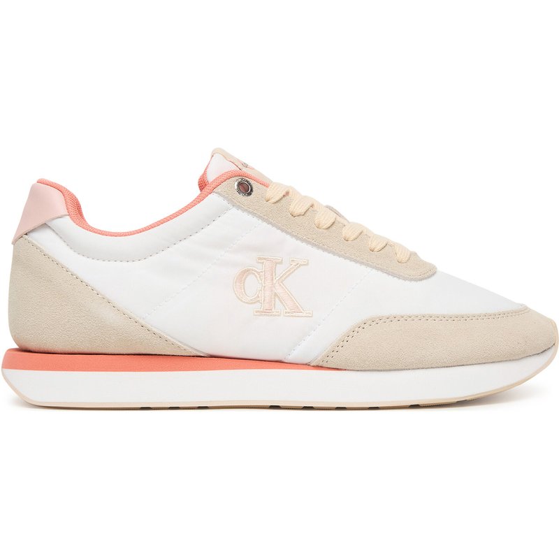 Sneakers Calvin Klein Retro Runner Lace Up YW0YW01990 Weiß