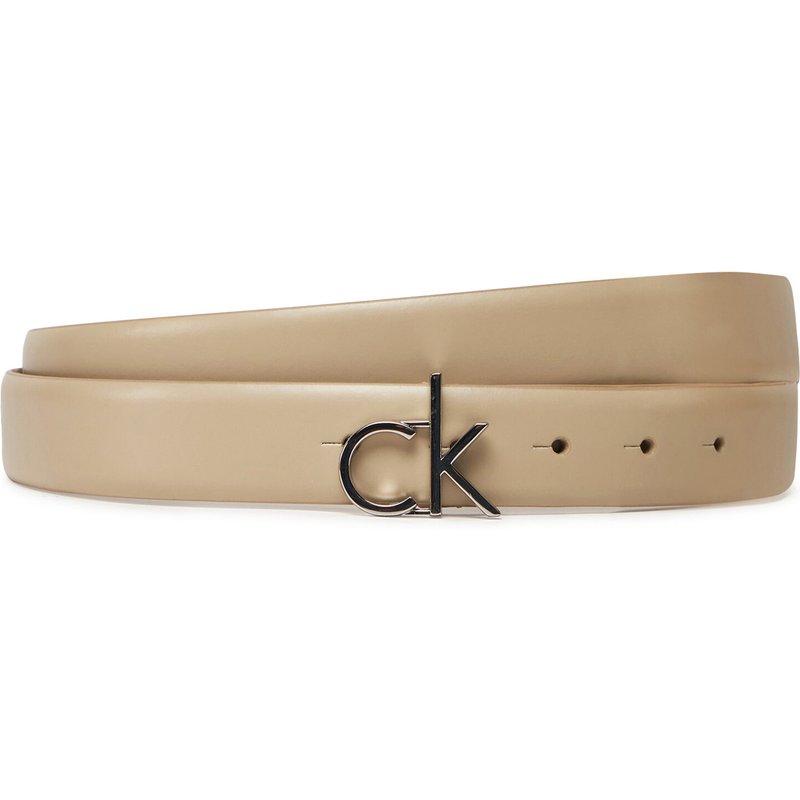 Damengürtel Calvin Klein Ck Buckle Belt 3.0_Smooth K60K613156 Beige