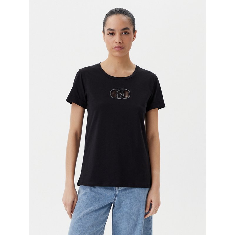 Liu Jo Sport T-Shirt TA5180 JS923 Schwarz Regular Fit