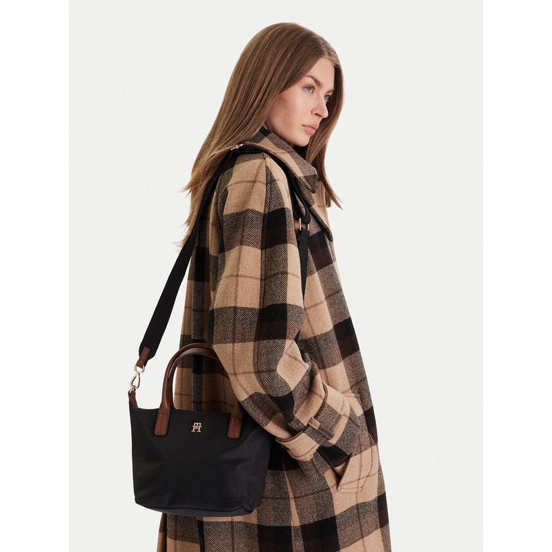 Handtasche Tommy Hilfiger Popette Mini Tote AW0AW17709 Schwarz