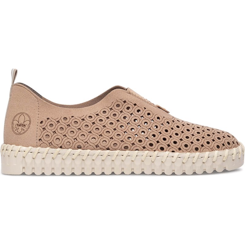 Halbschuhe Rieker N1965-60 Beige