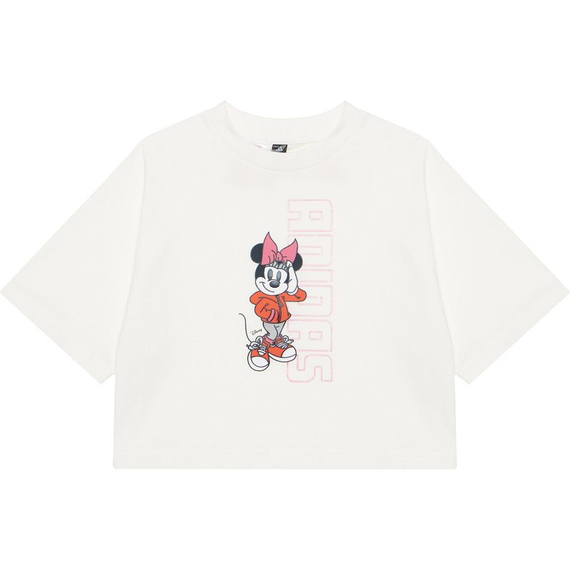 adidas T-Shirt Disney Minnie Mouse JL9191 Weiß Loose Fit