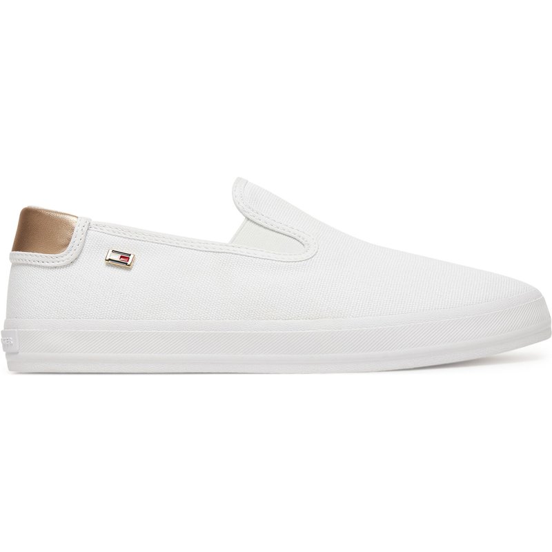 Sneakers aus Stoff Tommy Hilfiger Vulc Canvas Slip-On Sneaker FW0FW08645 Weiß