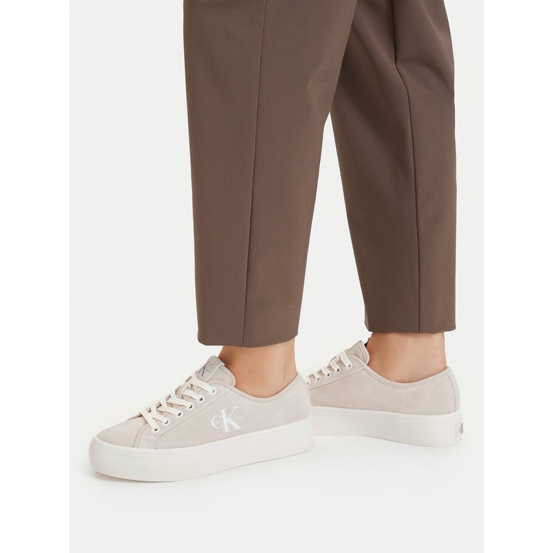 Sneakers Calvin Klein Vulc Flatf Laceup Suede HW0HW03088 Beige