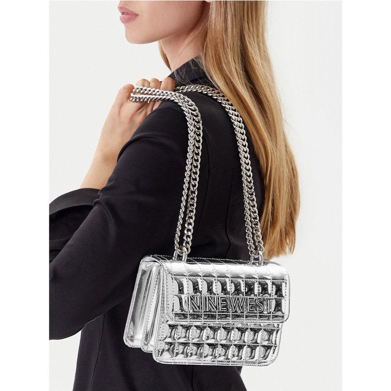 Handtasche Nine West EO-Glamercy-Grace-LX10060 Silberfarben