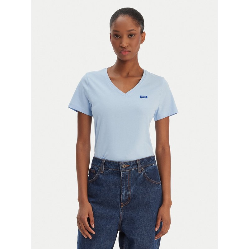 HUGO T-Shirt Classic 50513667 Hellblau Slim Fit