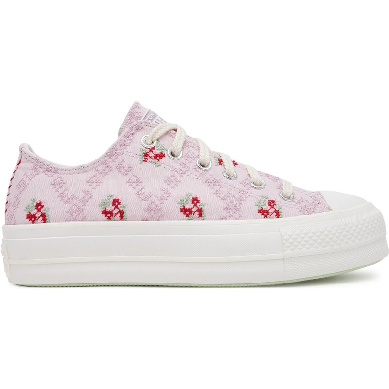 Sneakers aus Stoff Converse Chuck Taylor All Star Lift Platform Rose Cross Stitch A13660C Rosa