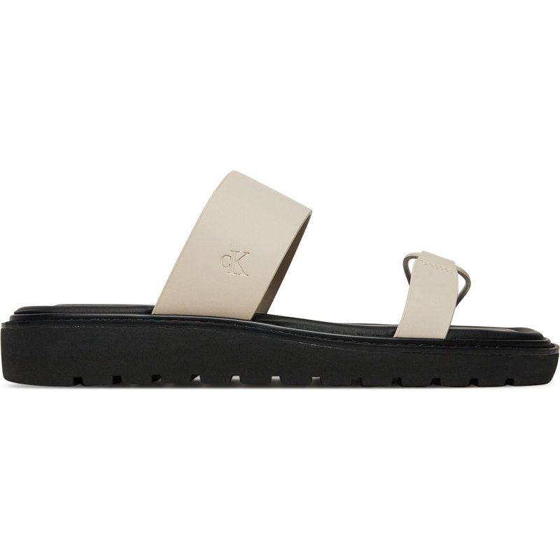 Pantoletten Calvin Klein Jeans Rope Sandal Soft Lth Mg YW0YW01864 Écru