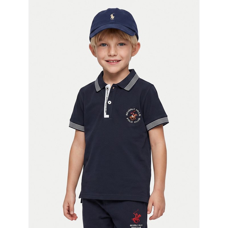 Beverly Hills Polo Club Poloshirt P-SS26B-P424108 Dunkelblau Regular Fit