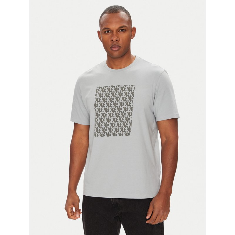 Calvin Klein Jeans T-Shirt Macro Aop LV04RC841G Grau Regular Fit