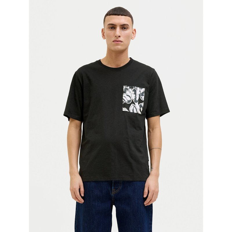 Jack & Jones T-Shirt Split 12272995 Schwarz Regular Fit