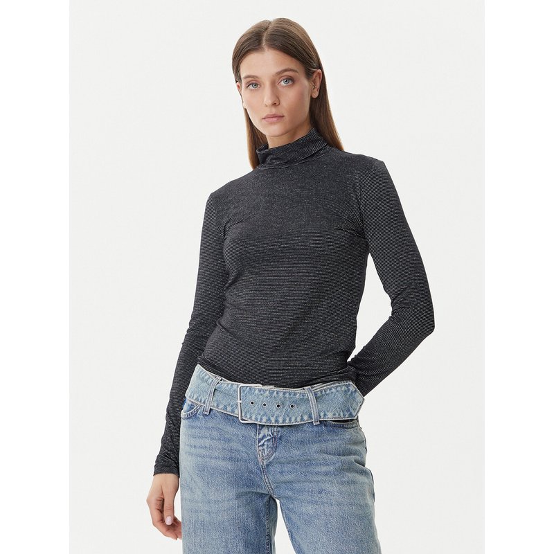 Vero Moda Rollkragenpullover Lava 10334586 Schwarz Loose Fit