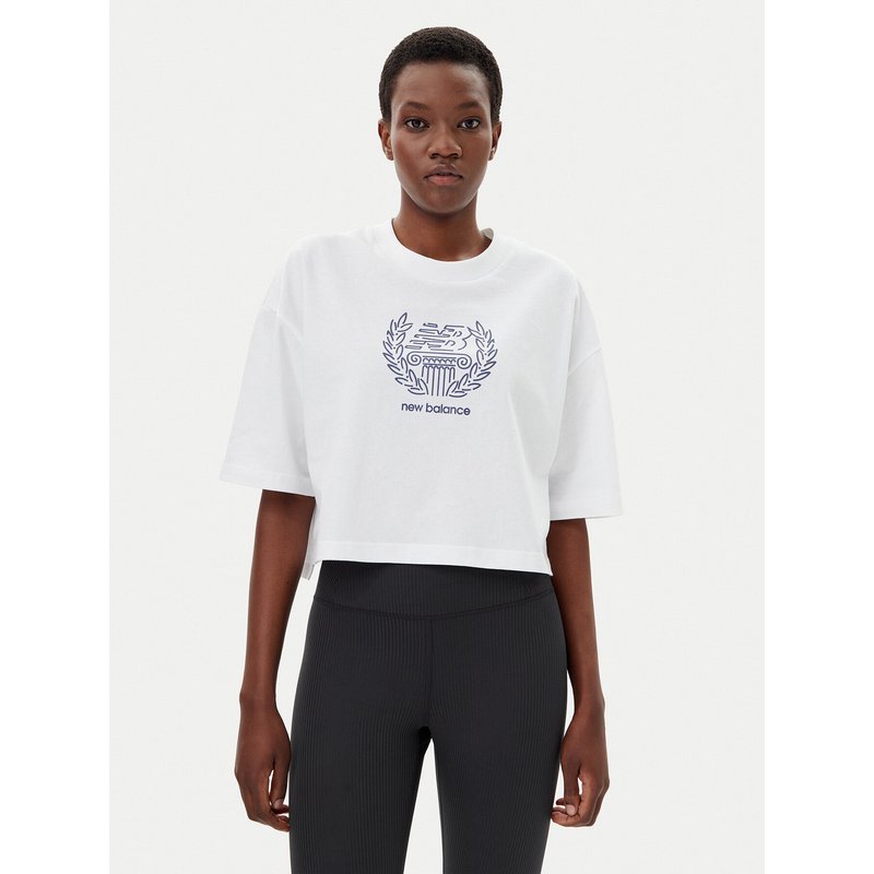 New Balance T-Shirt WT51935 Weiß Oversize