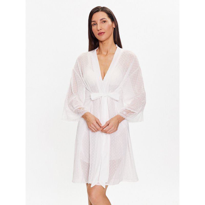 Selmark Bademantel Penelope 31071 Weiß Regular Fit