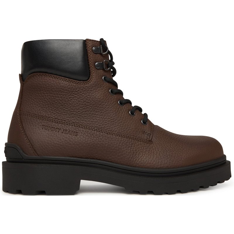 Schnürschuhe Tommy Jeans Tjm Lace Up Boot Leather EM0EM01629 Braun