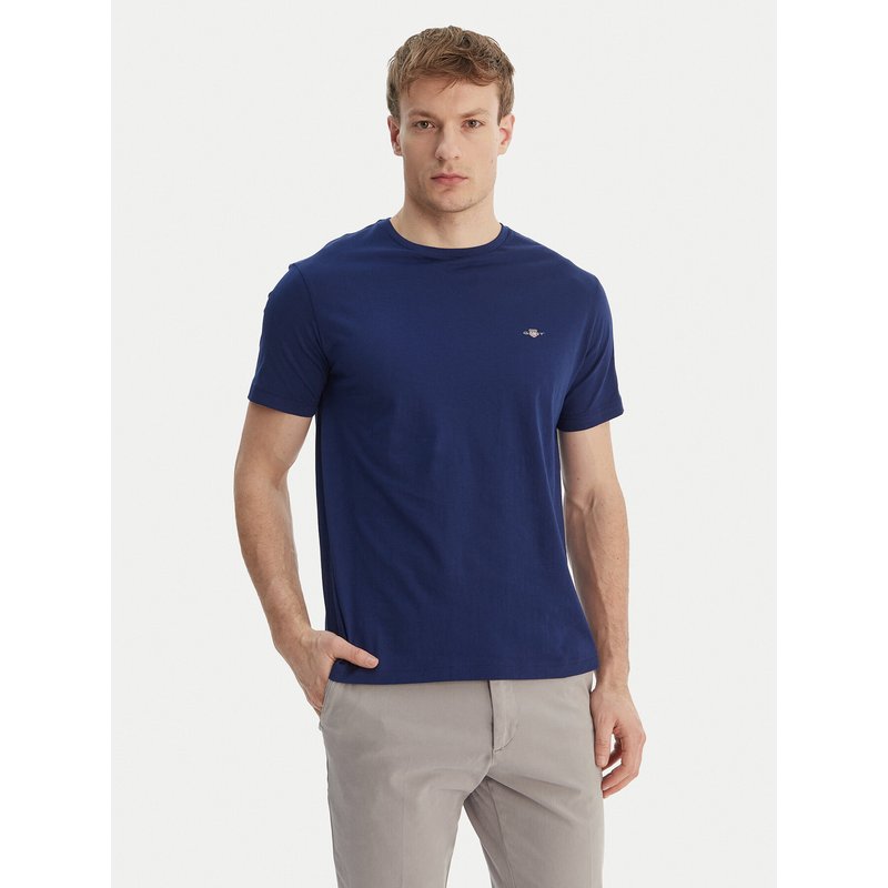 Gant T-Shirt Shield 2003184 Dunkelblau Regular Fit