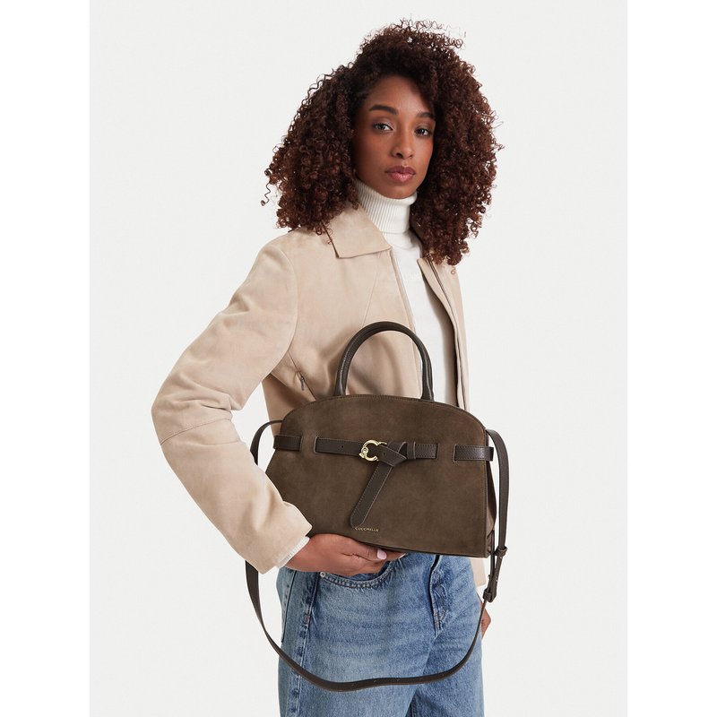 Handtasche Coccinelle TLB Coccinellesabine Suede Bi E1 TLB 18 04 01 Khakifarben