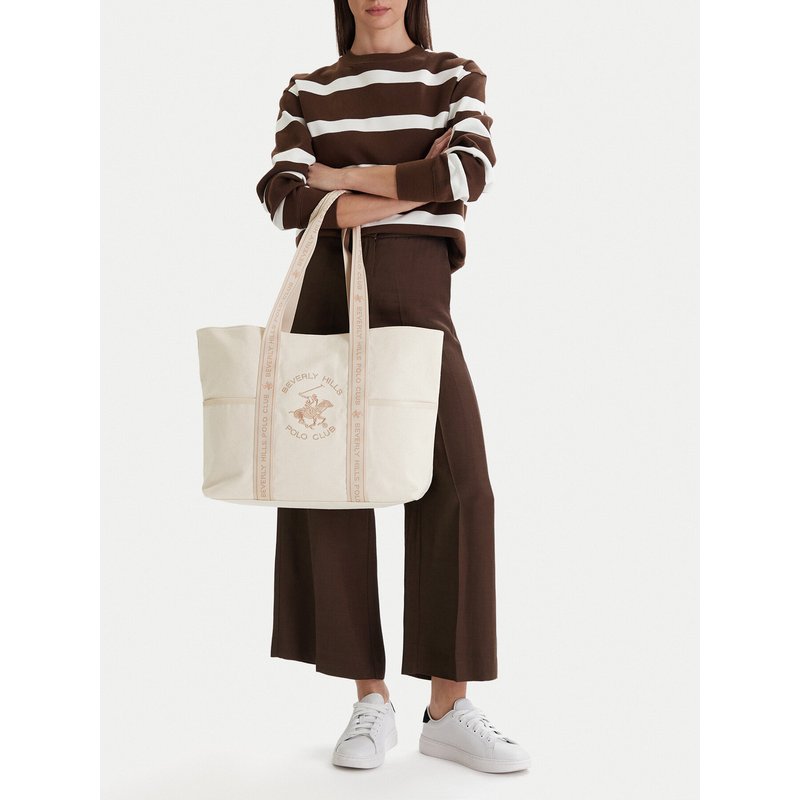 Handtasche Beverly Hills Polo Club CWBEO-BHPC-L-018-09 Creme