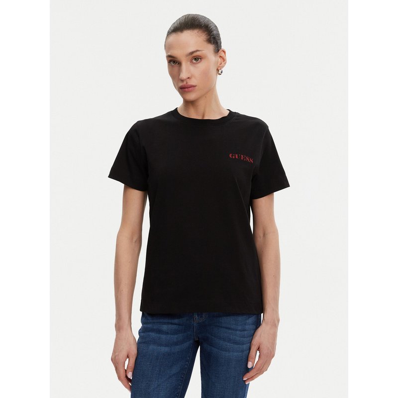 Guess T-Shirt W5RI04 I3Z14 Schwarz Regular Fit