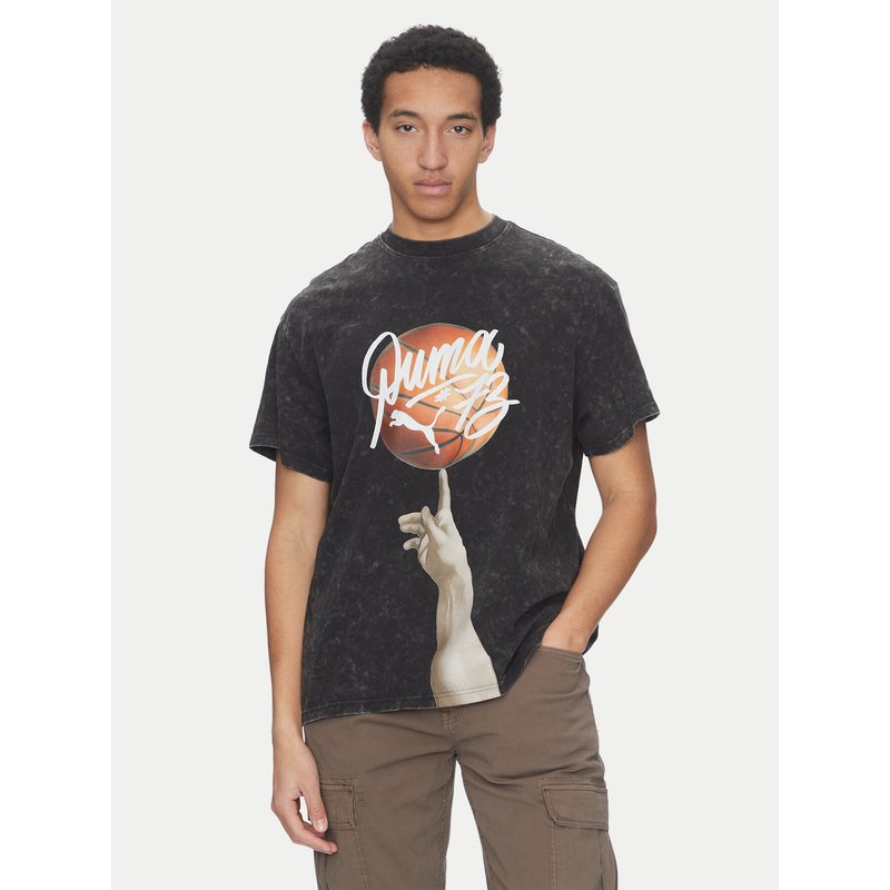 Puma T-Shirt Dylan Exhibit 630475 Schwarz Regular Fit