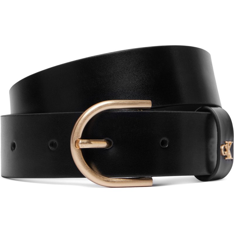 Gürtel Calvin Klein Rounded Buckle Ck Loop 35Mm LV04F7145G Schwarz