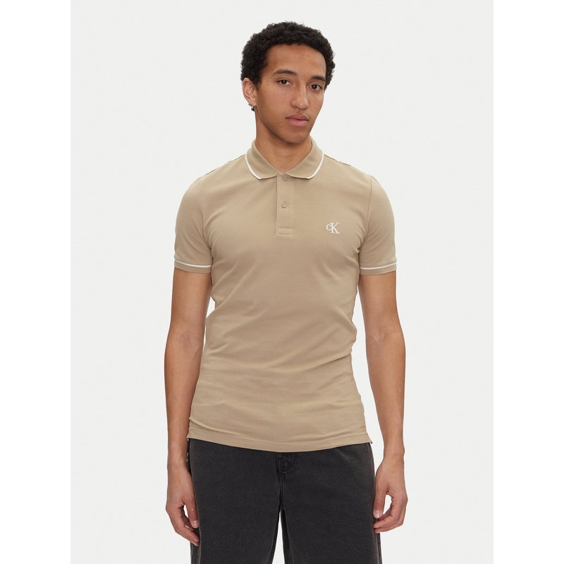 Calvin Klein Jeans Poloshirt J30J315603 Beige Slim Fit
