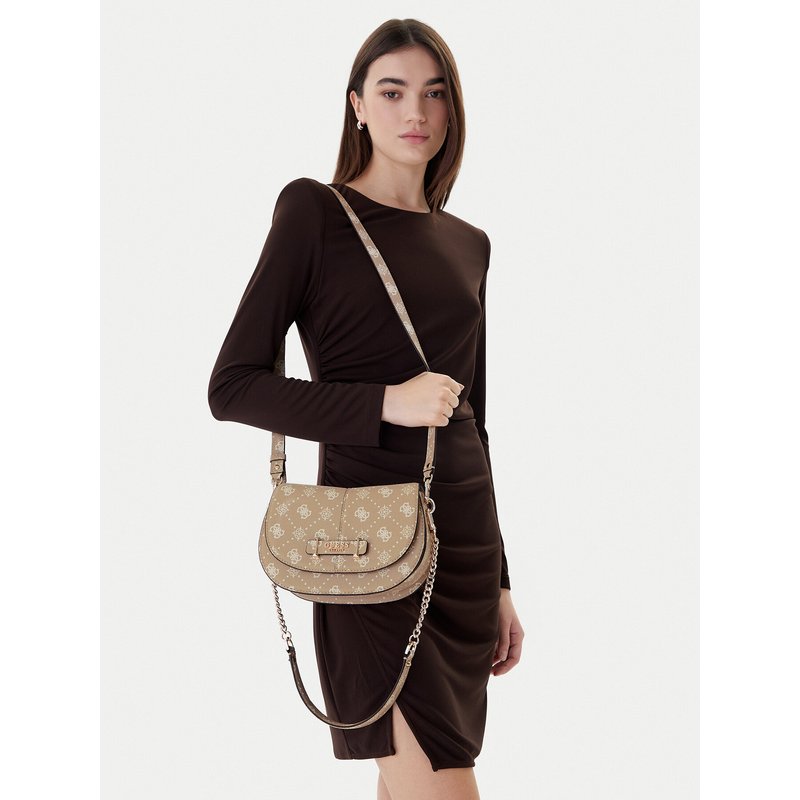 Handtasche Guess Carrie Logo HWGP98 98200 Beige