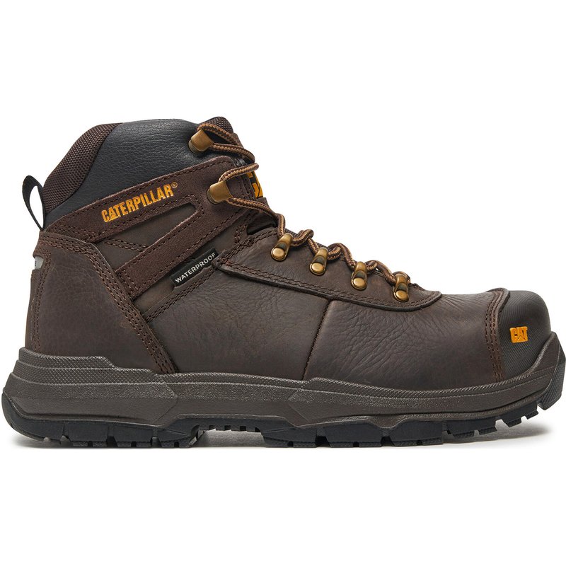 Schnürstiefeletten CAT Footwear Pneumatic 2.0 St S3 Wr Hro Src P725694 Braun