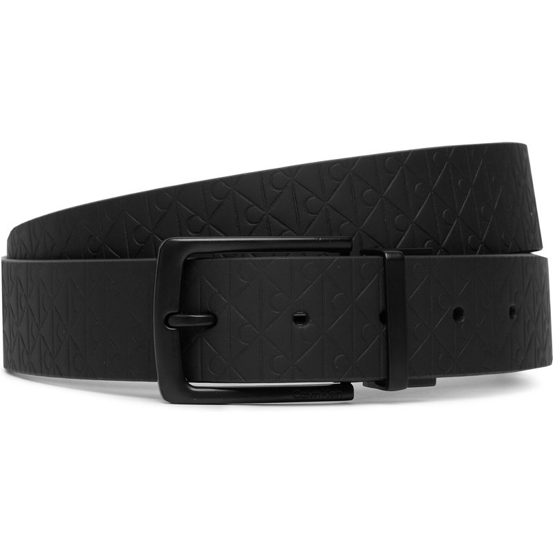 Gürtel Calvin Klein Pin Buckle Rbr Aop 35Mm Adj/Rev LV04D7135G Schwarz