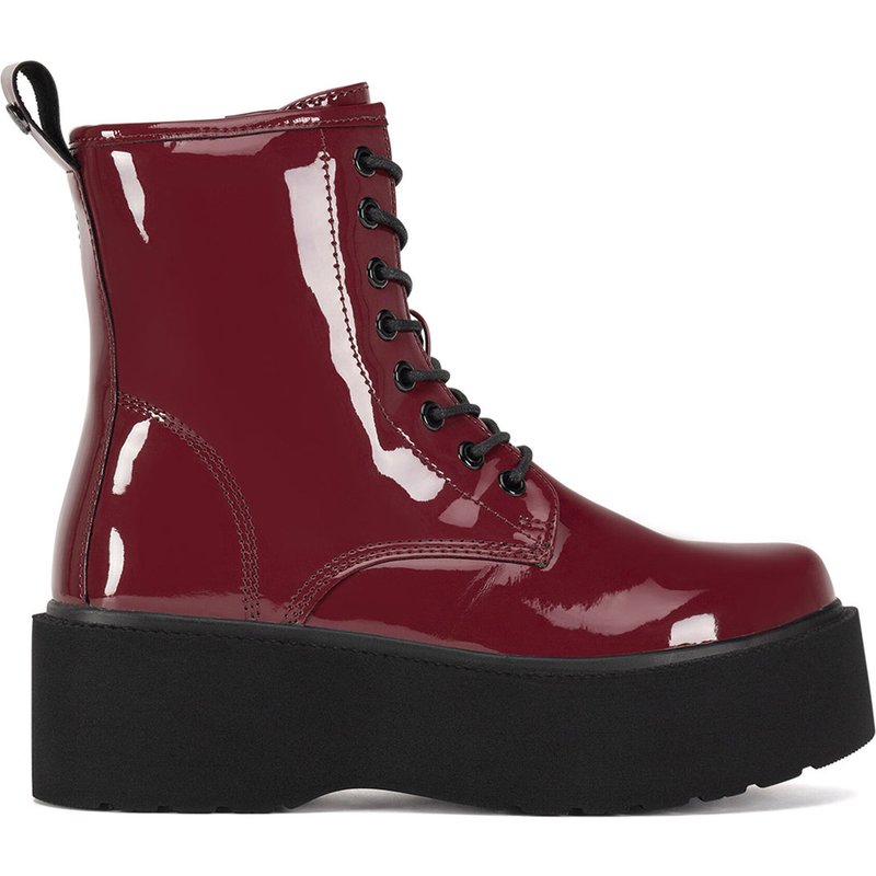 Schnürschuhe DeeZee WS101-08A Dunkelrot