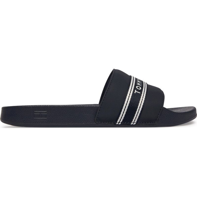 Pantoletten Tommy Hilfiger Logo Tape Webbing FW0FW09359 Dunkelblau