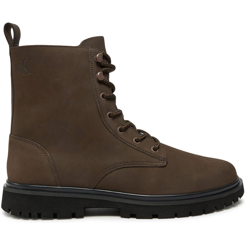 Schnürstiefeletten Calvin Klein Jeans Eva Boot Mid Laceup Rebellious YM0YM01071 Braun
