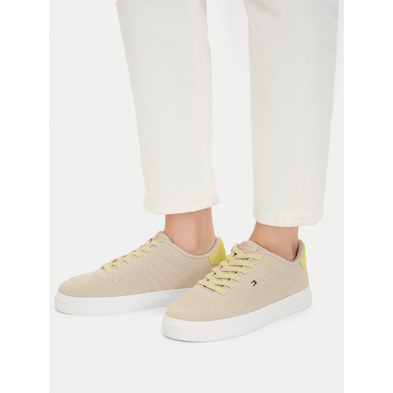 Sneakers Tommy Hilfiger Knit Cupsole FW0FW09289 Beige
